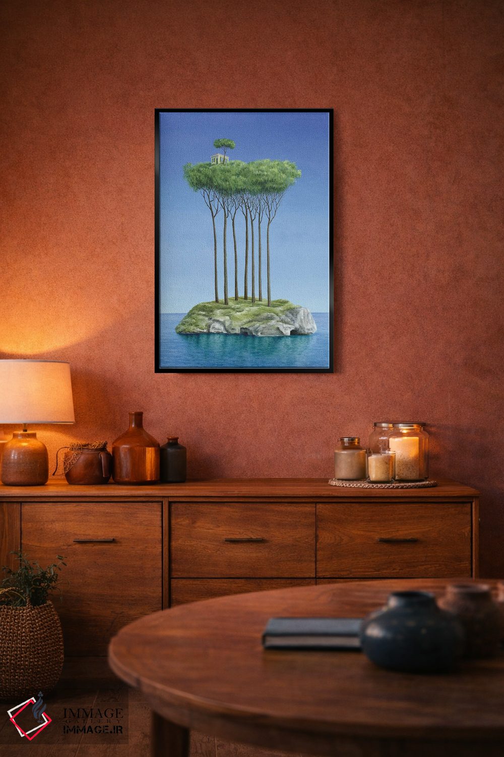 تابلو دکوراتیو "در آرامش جزیره ام" اثر مارلن ژانس - D5B