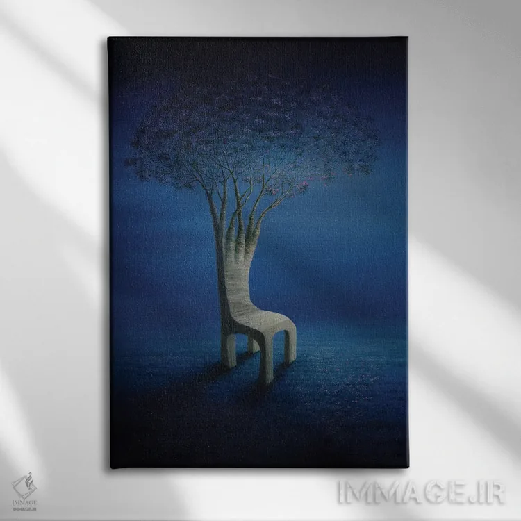 تابلو دکوراتیو "سلسله خوشبختی" اثر مارلن ژانس - نمای روبهرو روی دیوار