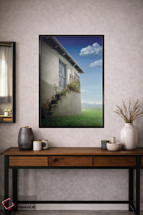 تابلو دکوراتیو "خانه روی تپه" اثر مارلن ژانس - D1B