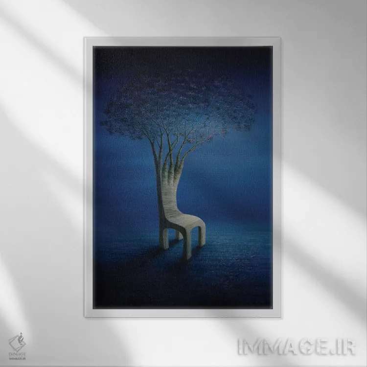 تابلو دکوراتیو "سلسله خوشبختی" اثر مارلن ژانس - نمای قابدار سفید