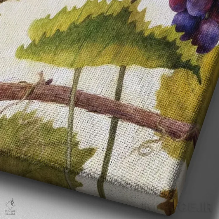 تابلو دکوراتیو "درخشش طلایی ۱" اثر مارسیا مچم - نمای نزدیک بافت بوم