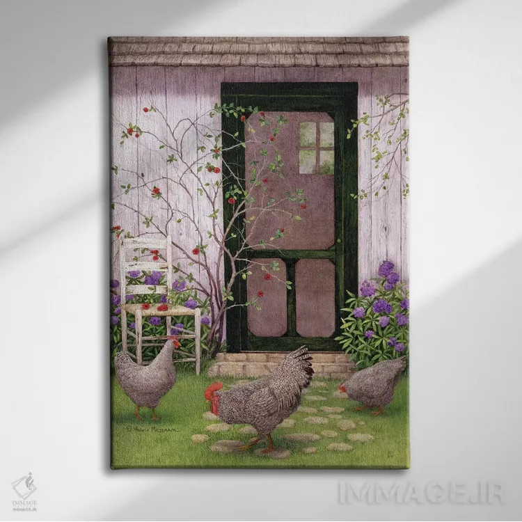 تابلو مدرن "گشت صبحگاهی ۱" اثر مارسیا مچم - نمای روبهرو روی دیوار