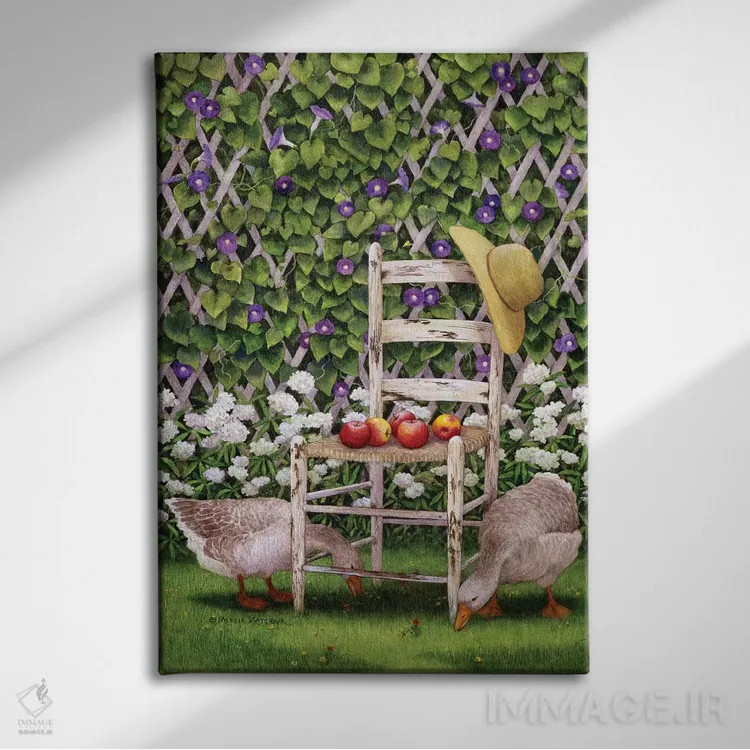 تابلو دکوراتیو "گشت صبحگاهی ۲" اثر مارسیا مچم - نمای روبهرو روی دیوار