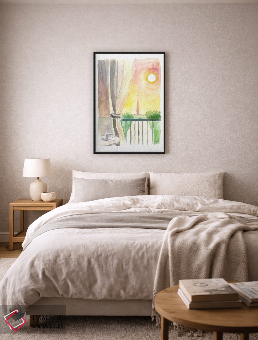 تابلو دکوراتیو "نمای شگفت انگیز بنای واشنگتن از بالکن" اثر مارکوس و مارتینا بلیشنر - D5B