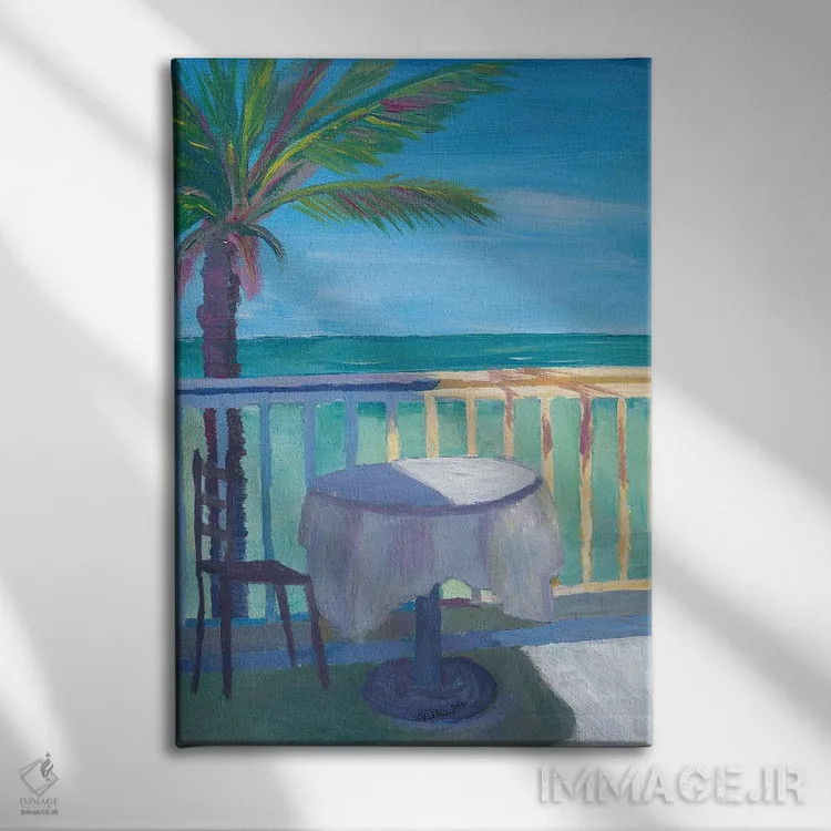 تابلو دکوراتیو پوستر رترو رویای کارائیب اثر مارکوس و مارتینا بلیشنر - نمای روبهرو روی دیوار