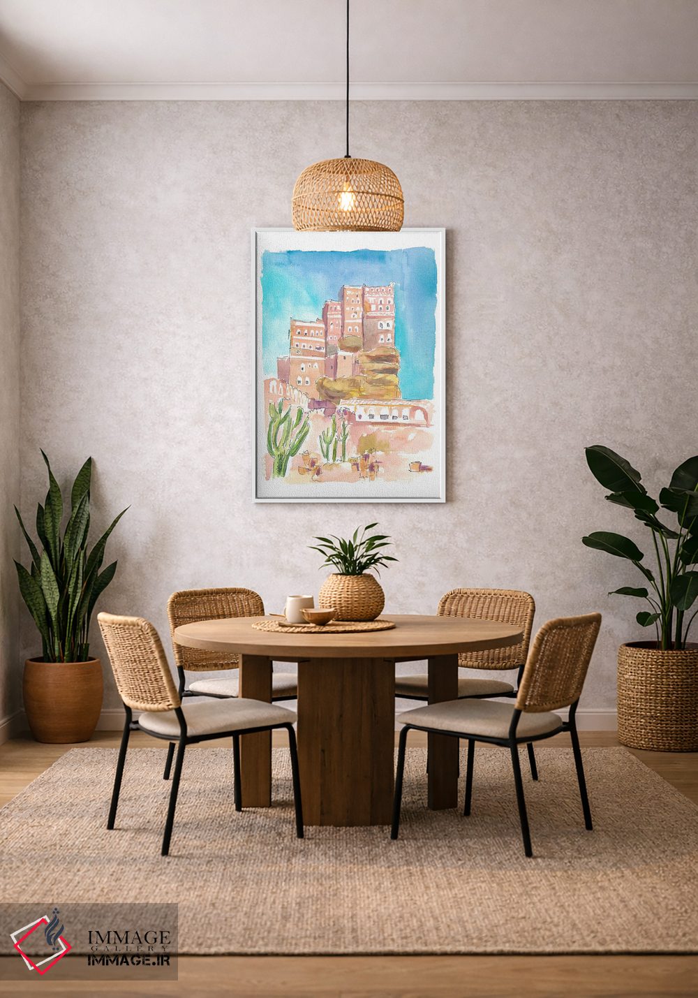 تابلو دکوراتیو دارالحجر کاخ تاریخی سنگی نزدیک صنعا یمن اثر مارکوس و مارتینا بلیشنر - D3W