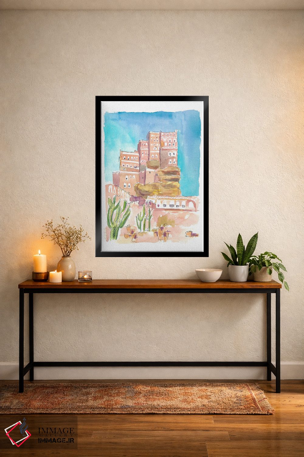 تابلو دکوراتیو دارالحجر کاخ تاریخی سنگی نزدیک صنعا یمن اثر مارکوس و مارتینا بلیشنر - D5B