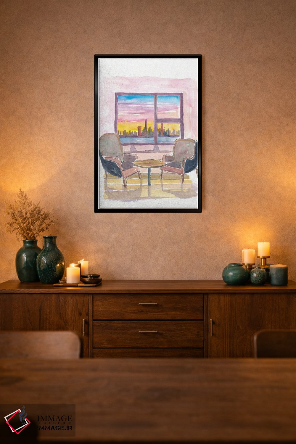 تابلو دکوراتیو پنجره پانوراما دنج به مرکز شهر نیویورک اثر مارکوس و مارتینا بلیشنر - D1B