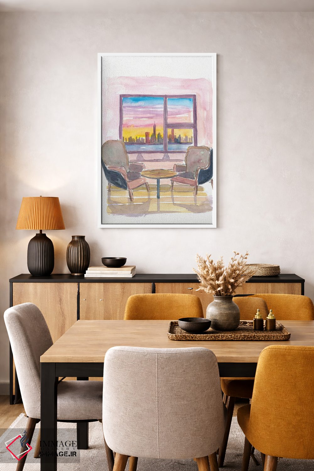 تابلو دکوراتیو پنجره پانوراما دنج به مرکز شهر نیویورک اثر مارکوس و مارتینا بلیشنر - D5W