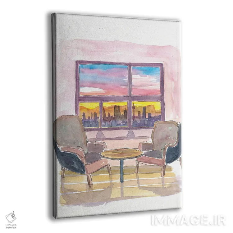 تابلو دکوراتیو پنجره پانوراما دنج به آسمان خراش های مونیخ، باو… اثر مارکوس و مارتینا بلیشنر - نمای پرسپکتیو محصول