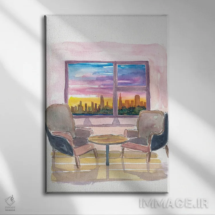 تابلو دکوراتیو پنجره پانوراما دنج به سان فرانسیسکو، کالیفرنیا اثر مارکوس و مارتینا بلیشنر - نمای روبهرو روی دیوار