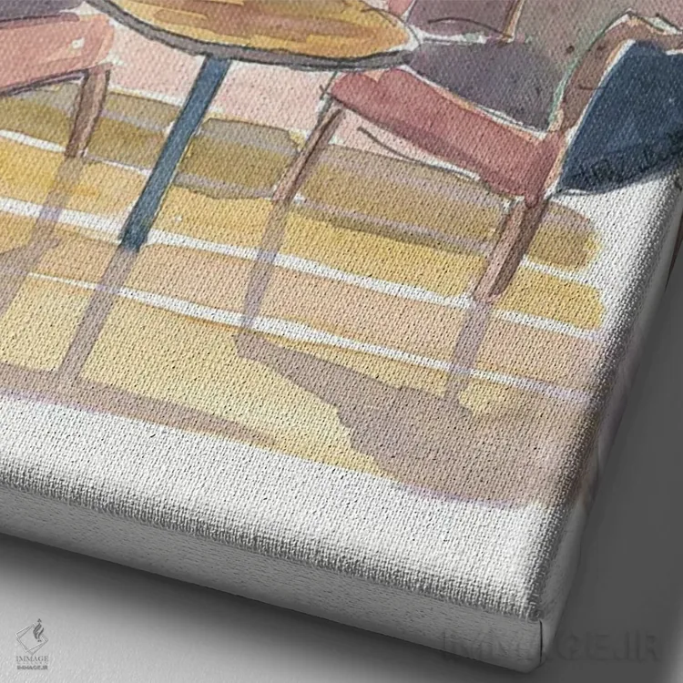 تابلو دکوراتیو پنجره پانوراما دنج به آسمان خراش های مونیخ، باو… اثر مارکوس و مارتینا بلیشنر - نمای نزدیک بافت بوم