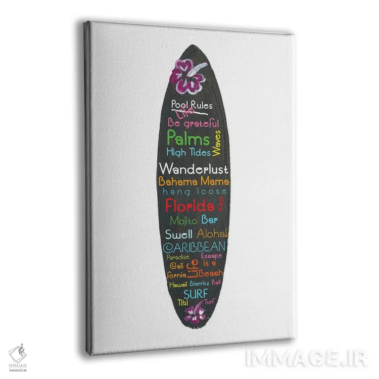 تابلو دکوراتیو فلسفه تخته موج سواری اثر مارکوس و مارتینا بلیشنر - نمای پرسپکتیو محصول