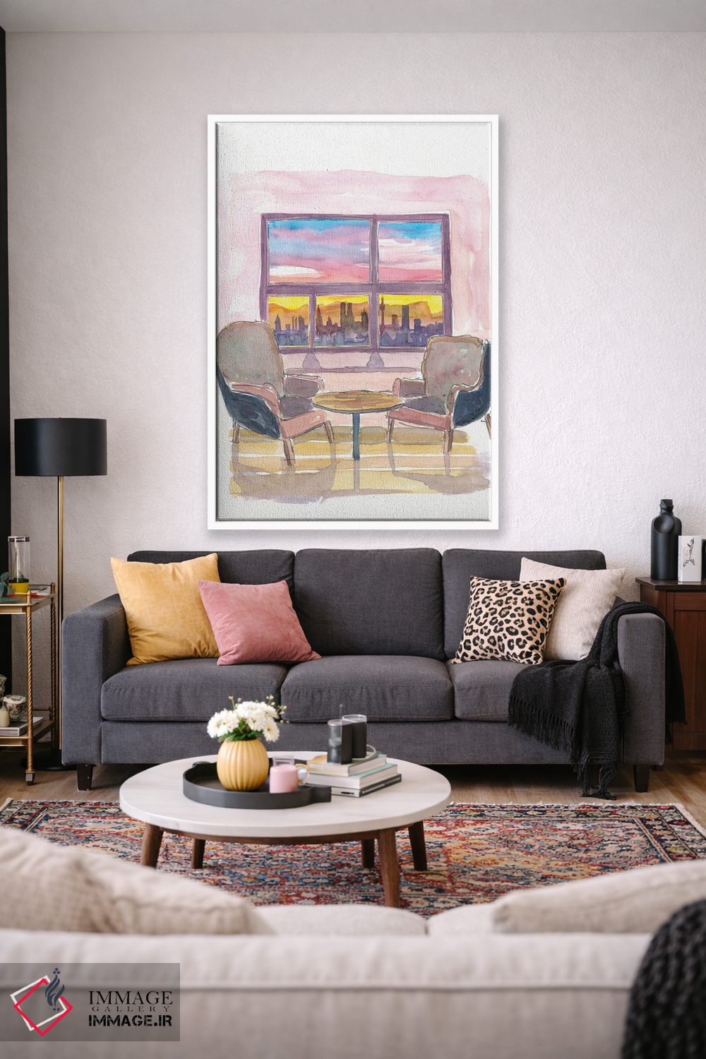 تابلو دکوراتیو پنجره پانوراما دنج به آسمان خراش های مونیخ، باو… اثر مارکوس و مارتینا بلیشنر - D1W