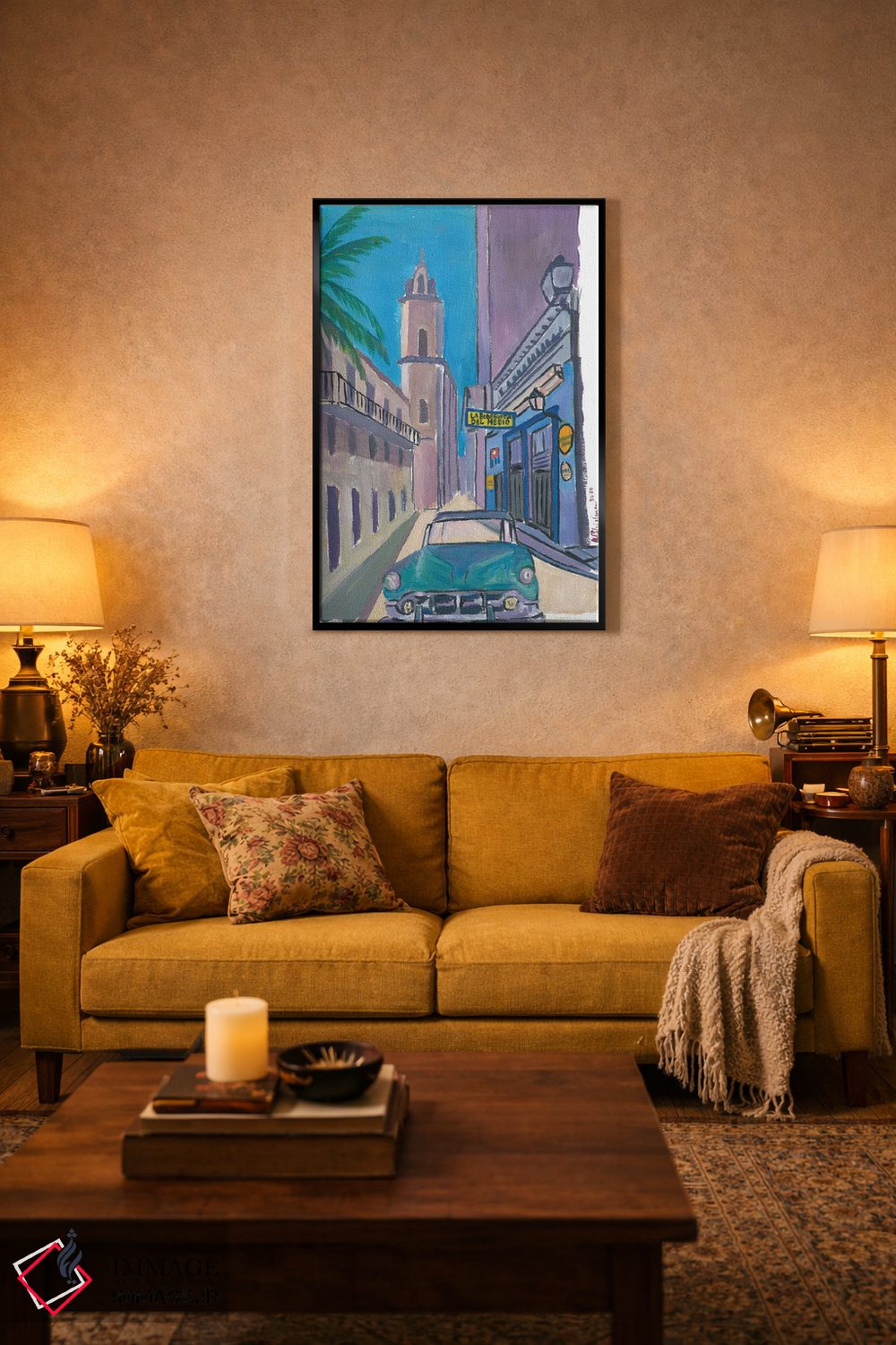 تابلو دکوراتیو نمای خیابان لا بودنکیتا دل مدیو در هاوانا کوبا اثر مارکوس و مارتینا بلیشنر - D4B