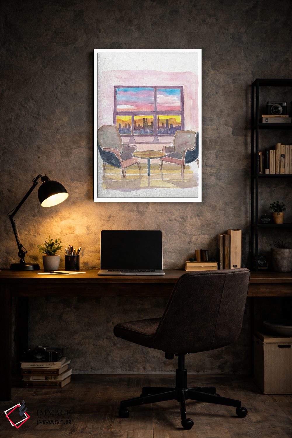 تابلو دکوراتیو پنجره پانوراما دنج به آسمان خراش های مونیخ، باو… اثر مارکوس و مارتینا بلیشنر - D6W