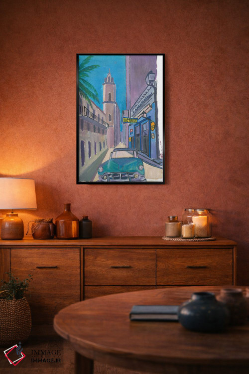 تابلو دکوراتیو نمای خیابان لا بودنکیتا دل مدیو در هاوانا کوبا اثر مارکوس و مارتینا بلیشنر - D6B