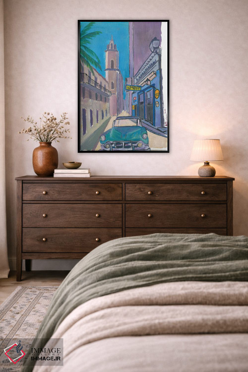 تابلو دکوراتیو نمای خیابان لا بودنکیتا دل مدیو در هاوانا کوبا اثر مارکوس و مارتینا بلیشنر - D5B