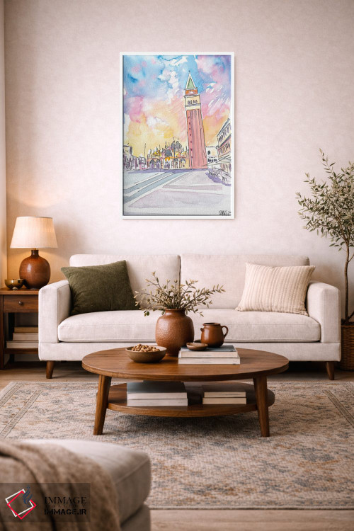 تابلو دکوراتیو بعدازظهر آرام در میدان سن مارک ونیز اثر مارکوس و مارتینا بلیشنر - D2W