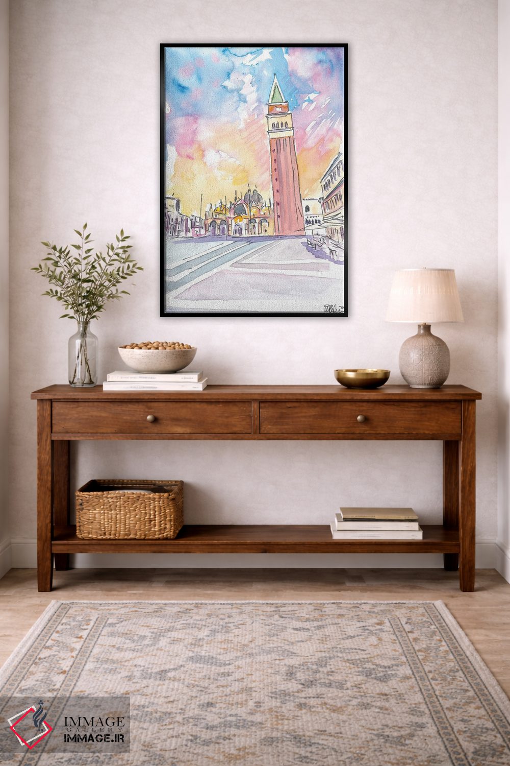 تابلو دکوراتیو بعدازظهر آرام در میدان سن مارک ونیز اثر مارکوس و مارتینا بلیشنر - D4B