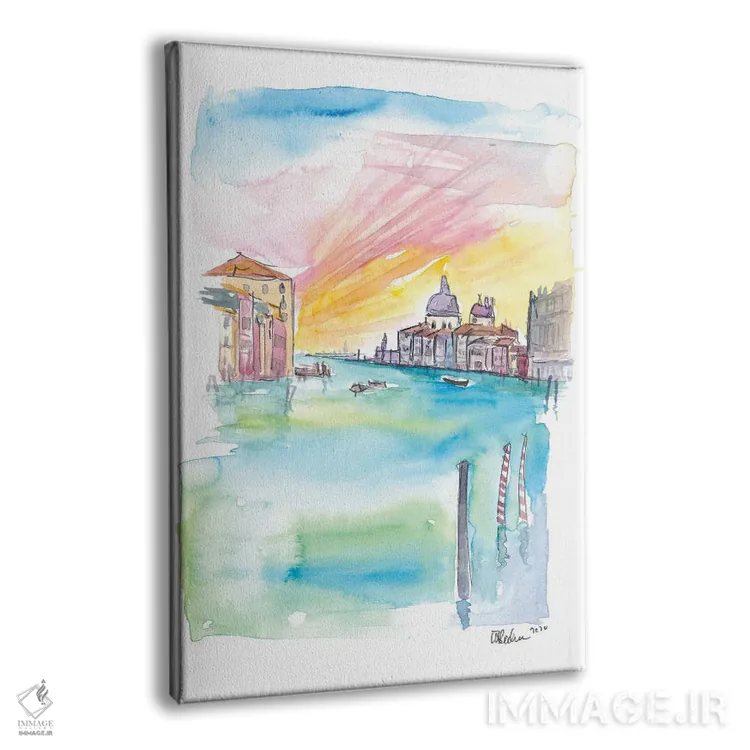 تابلو دکوراتیو نمای پل دل آکادمیا از سانتا ماریا دلا سالوت در… اثر مارکوس و مارتینا بلیشنر - نمای پرسپکتیو محصول