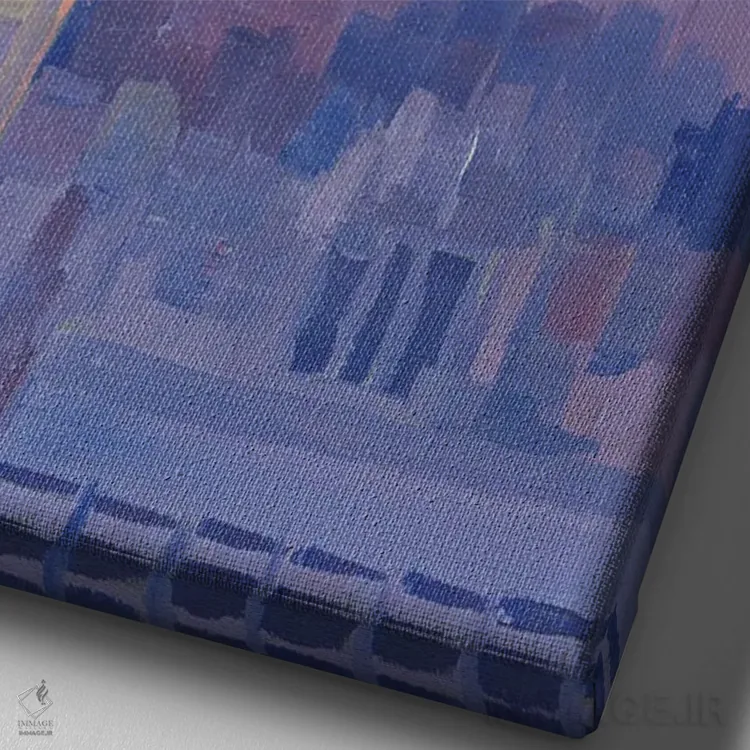 تابلو دکوراتیو ساختمان امپایر استیت در غروب همراه با چشم انداز… اثر مارکوس و مارتینا بلیشنر - نمای نزدیک بافت بوم