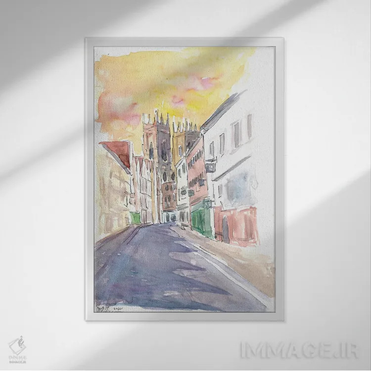 تابلو دکوراتیو حال وهوای قدیمی انگلستان در یورک یورکشایر همراه… اثر مارکوس و مارتینا بلیشنر - نمای قابدار سفید