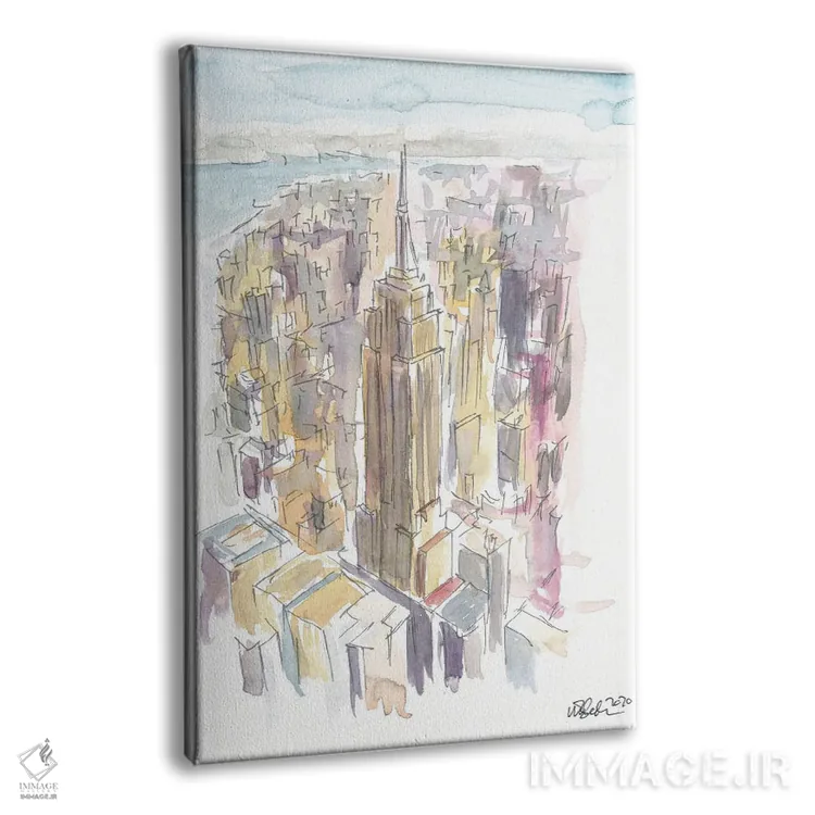 تابلو دکوراتیو نمای آسمان خراش های میدتاون منهتن نیویورک اثر مارکوس و مارتینا بلیشنر - نمای پرسپکتیو محصول