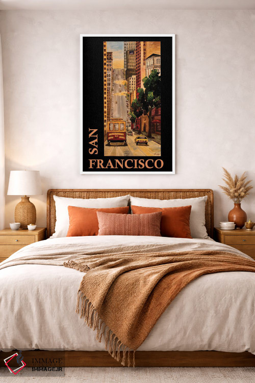 تابلو دکوراتیو پوستر کلاسیک رترو سانفرانسیسکو کالیفرنیا اثر مارکوس و مارتینا بلیشنر - D3W