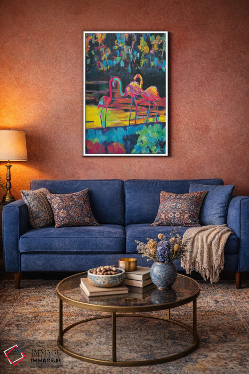 تابلو دکوراتیو فلامینگوها به سبک امپرسیونیستی-اکسپرسیونیستی فئ… اثر مارکوس و مارتینا بلیشنر - D3W