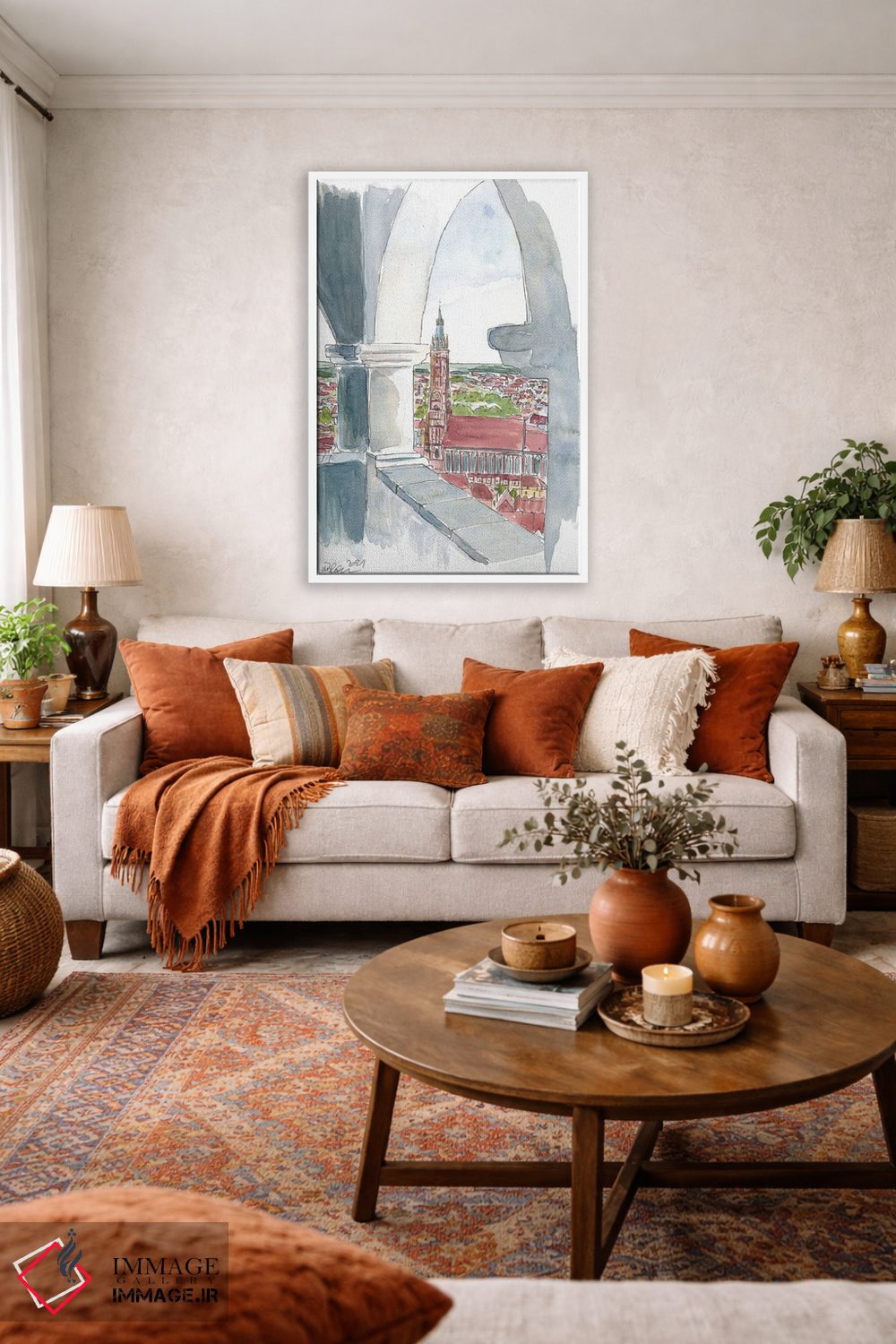 تابلو دکوراتیو "نمای لندشوت از تراس تراوسنیز سولر همراه با سنت… اثر مارکوس و مارتینا بلیشنر - D1W