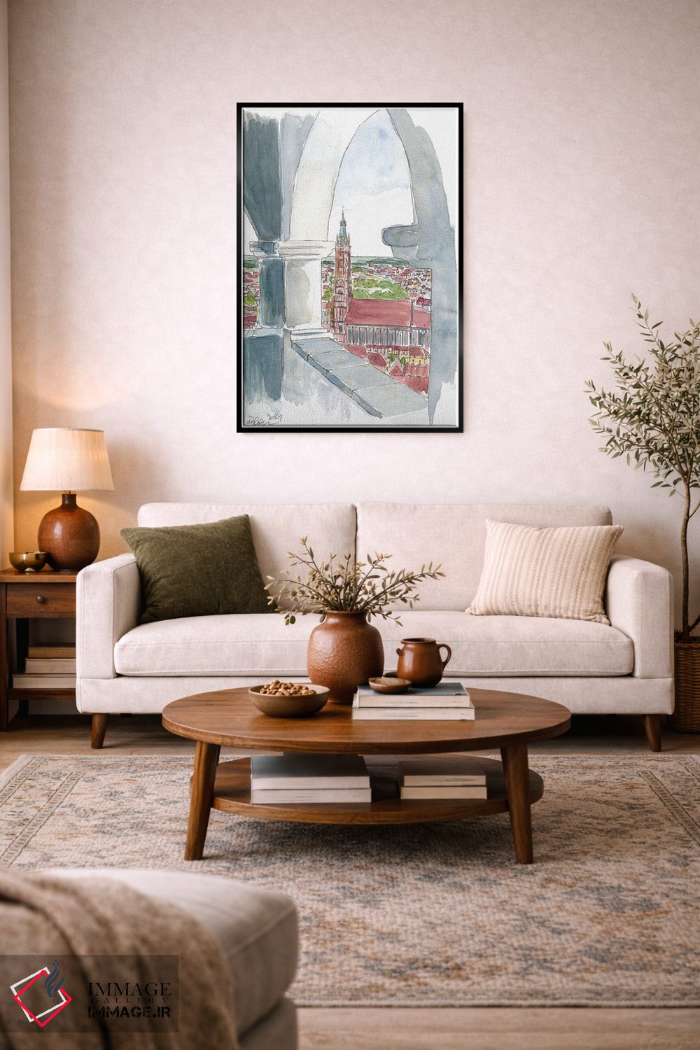 تابلو دکوراتیو "نمای لندشوت از تراس تراوسنیز سولر همراه با سنت… اثر مارکوس و مارتینا بلیشنر - D3B