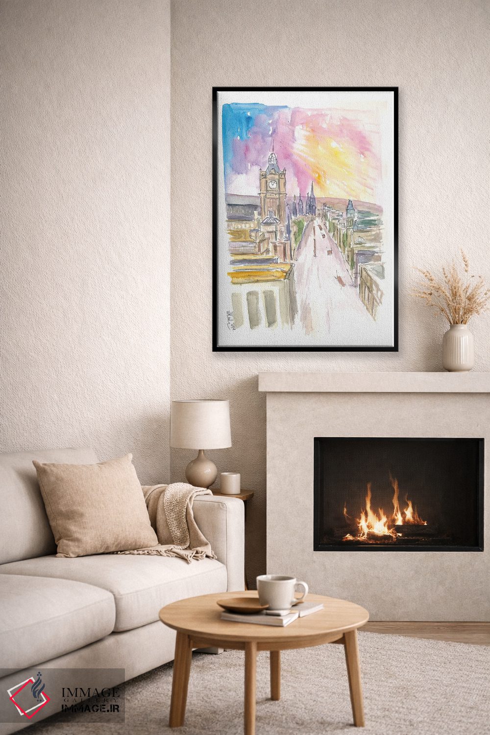 تابلو دکوراتیو "خیابان پرینسس اباوربورگ هنگام غروب" اثر مارکوس و مارتینا بلیشنر - D6B
