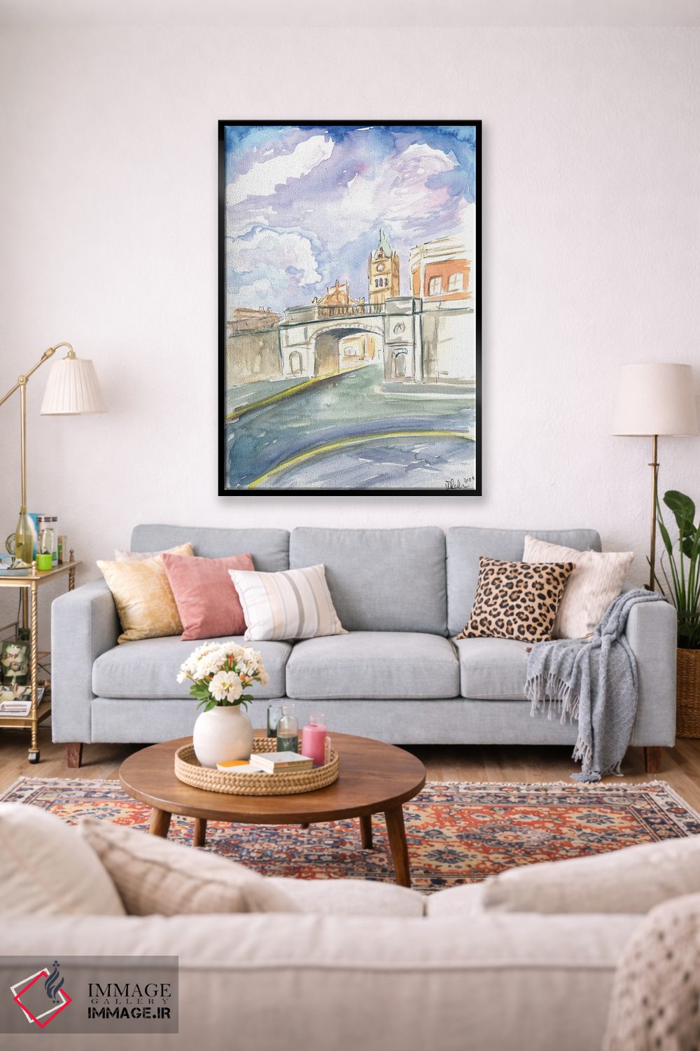 تابلو دکوراتیو نمای خیابان در دری، ایرلند شمالی با دروازه شیپ… اثر مارکوس و مارتینا بلیشنر - D2B