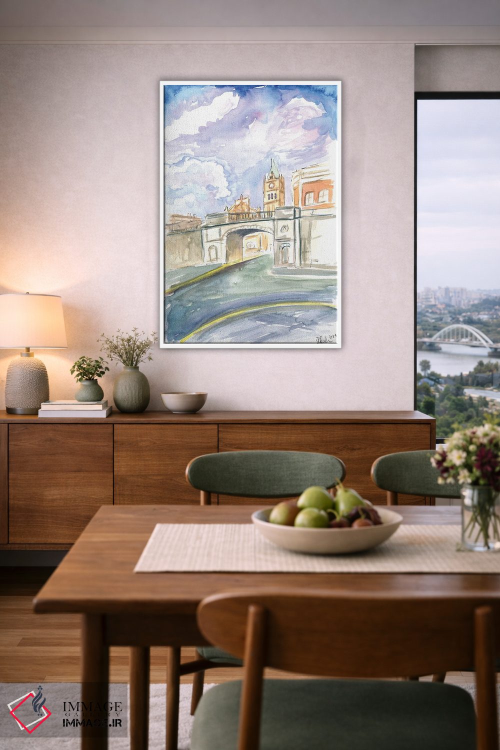 تابلو دکوراتیو نمای خیابان در دری، ایرلند شمالی با دروازه شیپ… اثر مارکوس و مارتینا بلیشنر - D6W