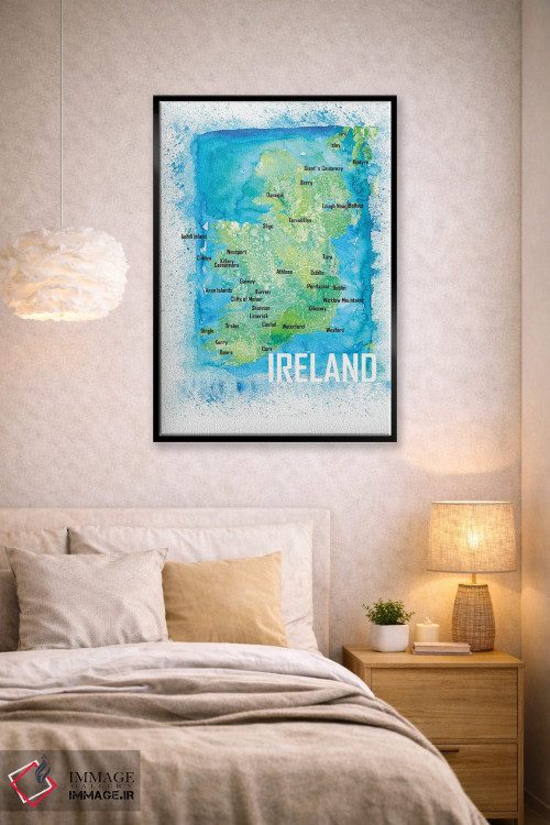 تابلو دکوراتیو نقشه ایرلند اثر مارکوس و مارتینا بلیشنر - D1B