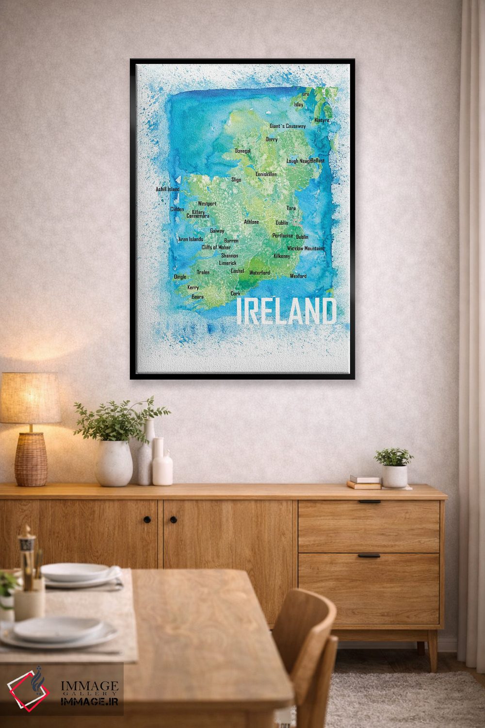 تابلو دکوراتیو نقشه ایرلند اثر مارکوس و مارتینا بلیشنر - D5B