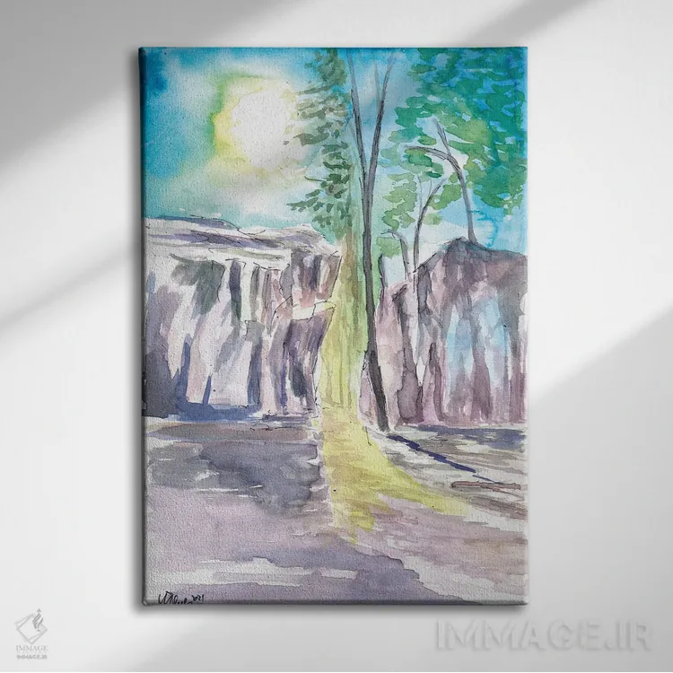 تابلو دکوراتیو "مسیر پیاده روی ازارک" اثر مارکوس و مارتینا بلیشنر - نمای روبهرو روی دیوار