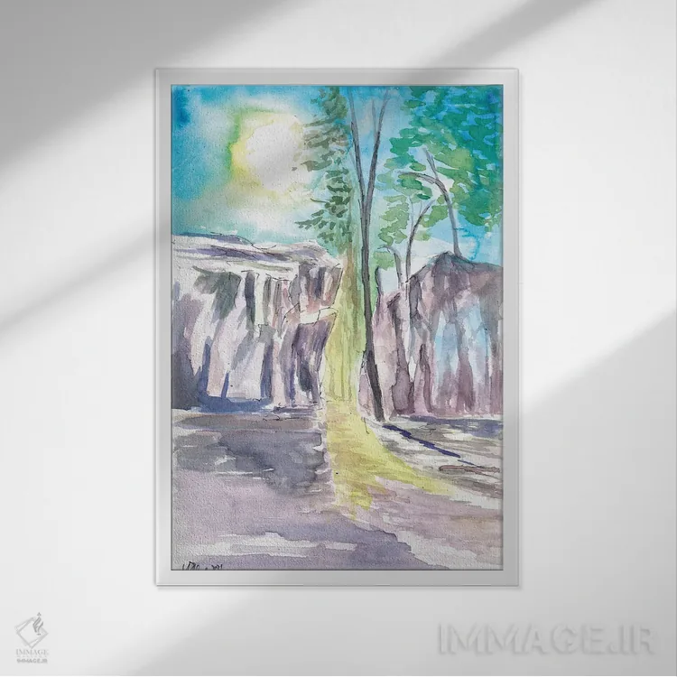 تابلو دکوراتیو "مسیر پیاده روی ازارک" اثر مارکوس و مارتینا بلیشنر - نمای قابدار سفید