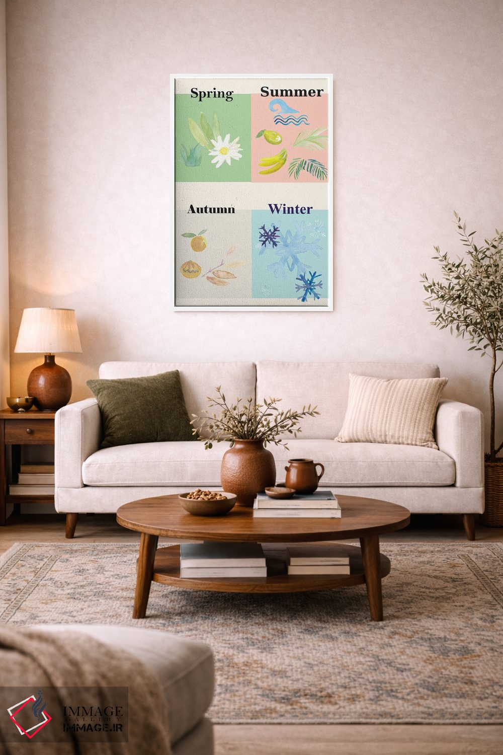 تابلو دکوراتیو "هنر چهار فصل بهار، تابستان، پاییز و زمستان" اثر مارکوس و مارتینا بلیشنر - D2W