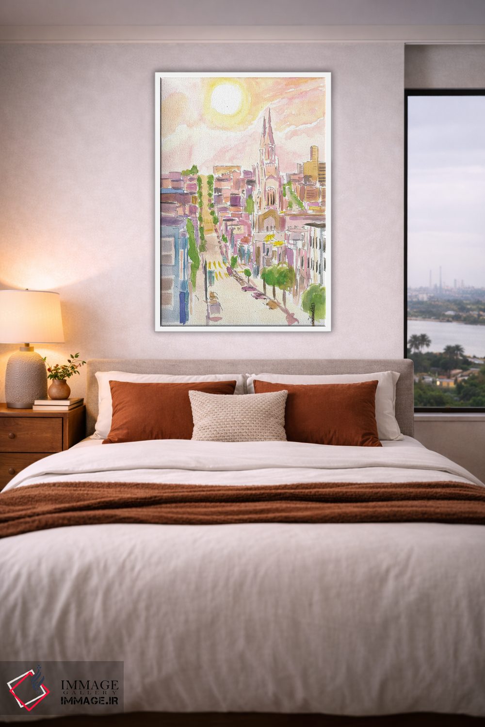تابلو دکوراتیو خیابان ها، تپه ها و نمای آفتابی سان فرانسیسکو د… اثر مارکوس و مارتینا بلیشنر - D3W