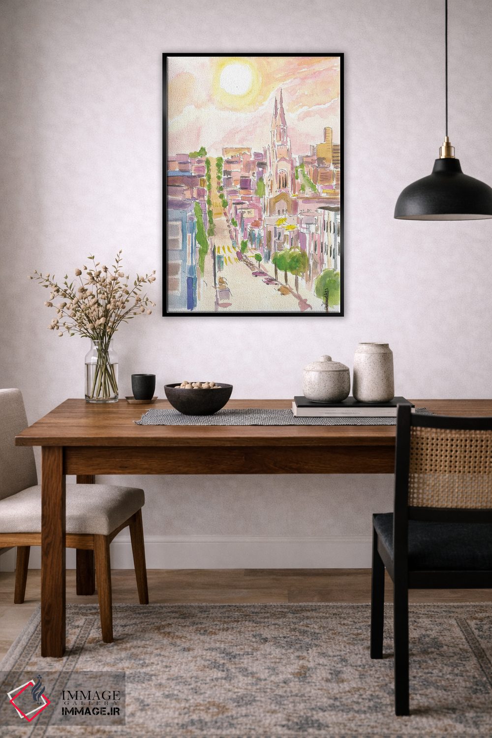 تابلو دکوراتیو خیابان ها، تپه ها و نمای آفتابی سان فرانسیسکو د… اثر مارکوس و مارتینا بلیشنر - D5B