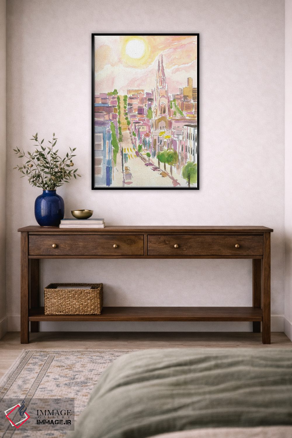 تابلو دکوراتیو خیابان ها، تپه ها و نمای آفتابی سان فرانسیسکو د… اثر مارکوس و مارتینا بلیشنر - D6B