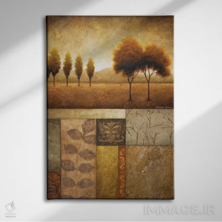 تابلو دکوراتیو "نمای دشت I" اثر مایکل مارکون - نمای روبهرو روی دیوار