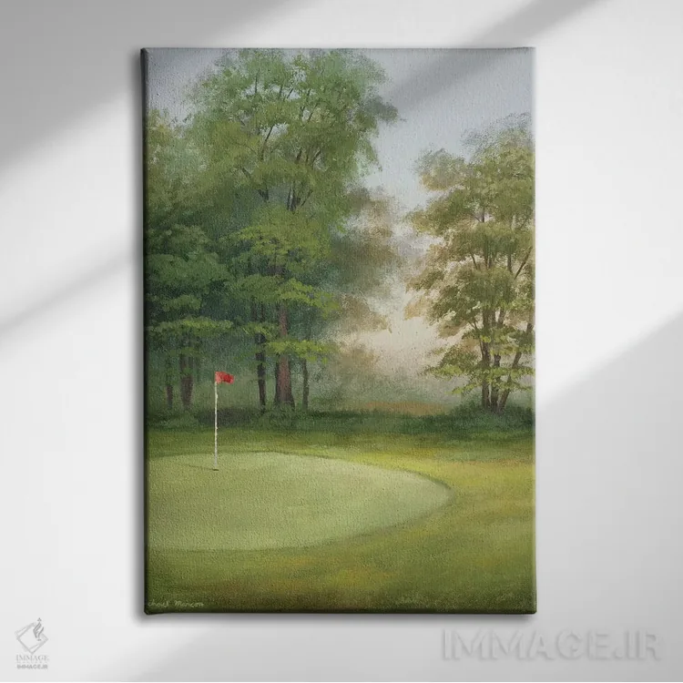 تابلو دکوراتیو "آماکوی سبز I" اثر مایکل مارکون - نمای روبهرو روی دیوار