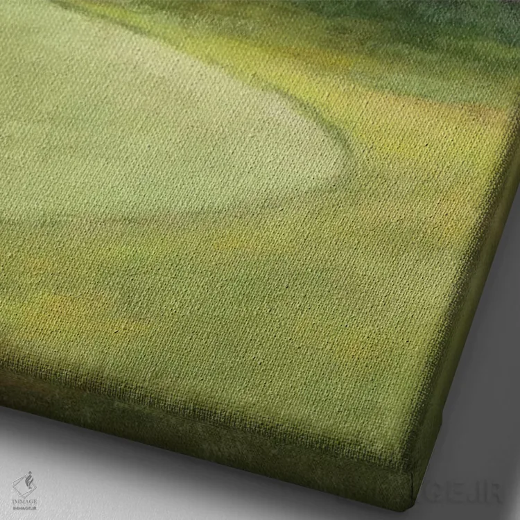 تابلو دکوراتیو "آماکوی سبز I" اثر مایکل مارکون - نمای نزدیک بافت بوم