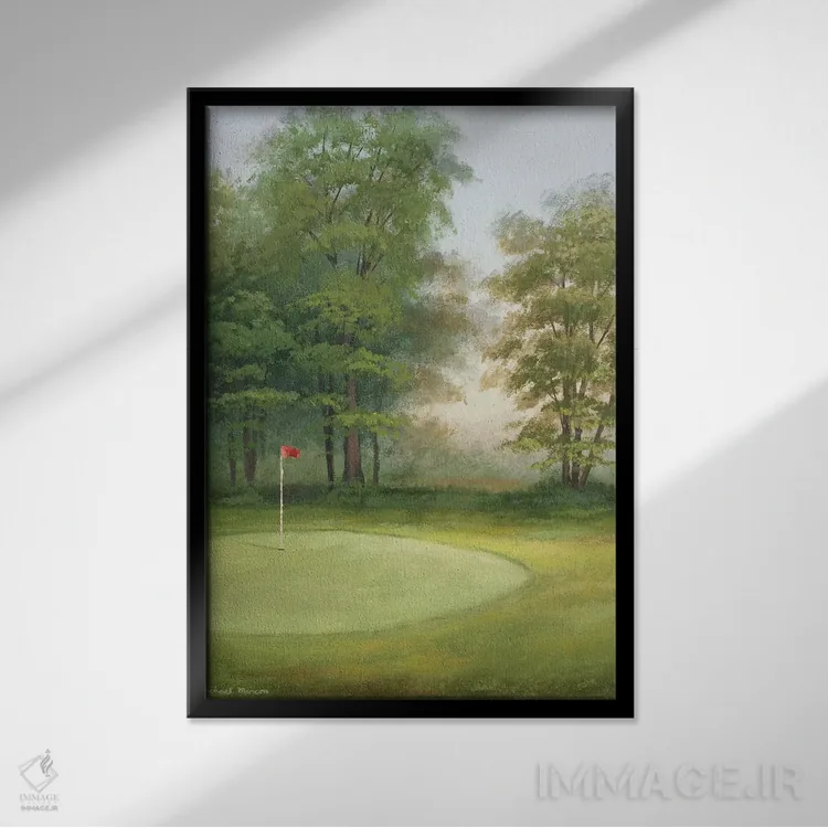 تابلو دکوراتیو "آماکوی سبز I" اثر مایکل مارکون - نمای قابدار مشکی