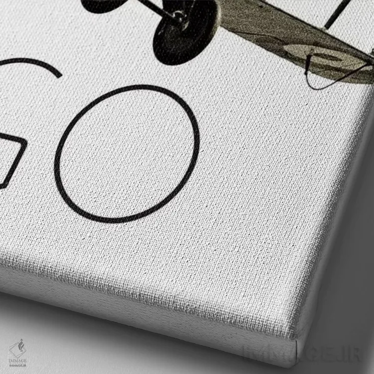 تابلو دکوراتیو "هواپیماهای کلاسیک I" اثر مایکل مارکون - نمای نزدیک بافت بوم