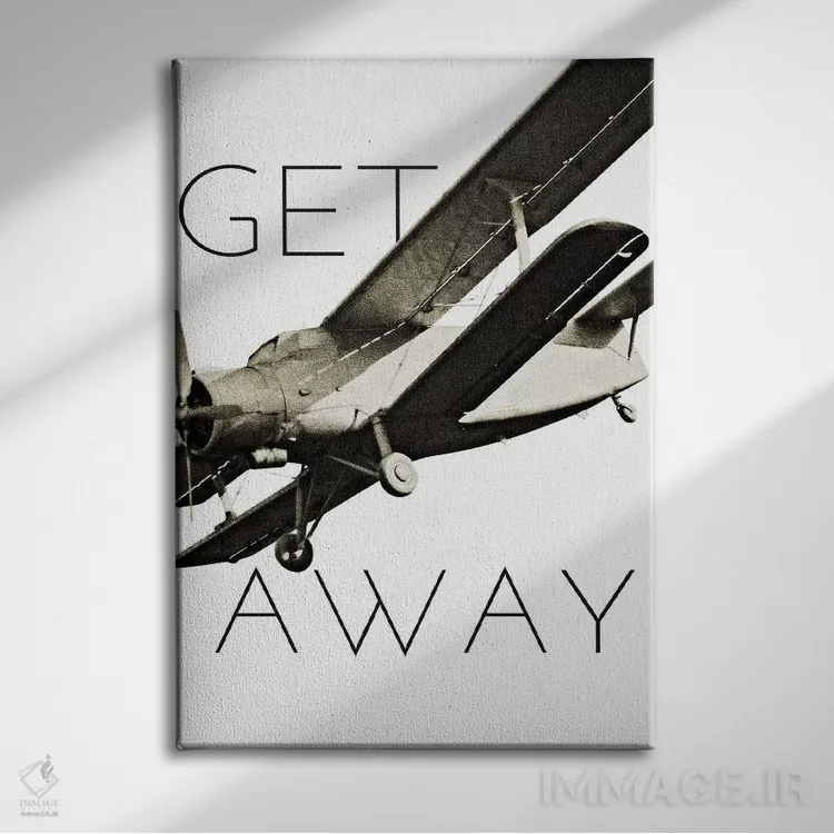 تابلو دکوراتیو "هواپیماهای کلاسیک II" اثر مایکل مارکون - نمای روبهرو روی دیوار