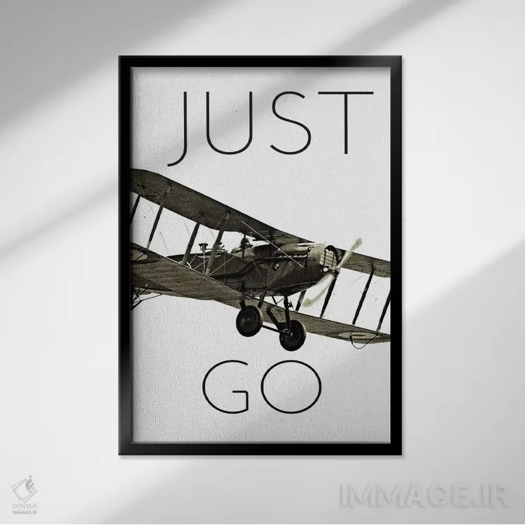 تابلو دکوراتیو "هواپیماهای کلاسیک I" اثر مایکل مارکون - نمای قابدار مشکی